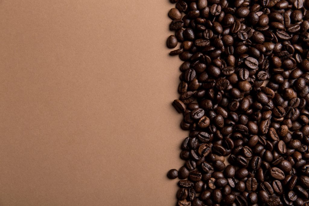 Caffeine coffee beans roasted